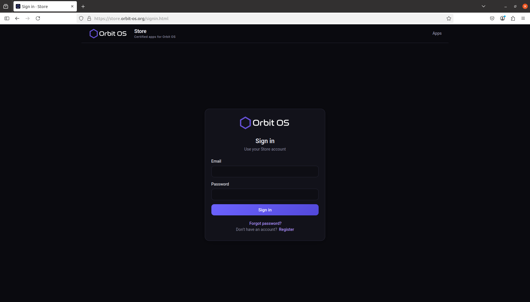 Store — Create Account