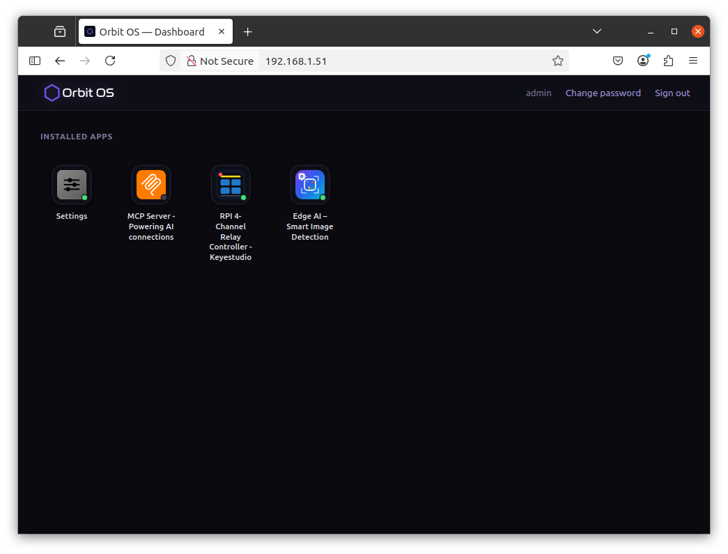 Launcher — home screen with installed apps