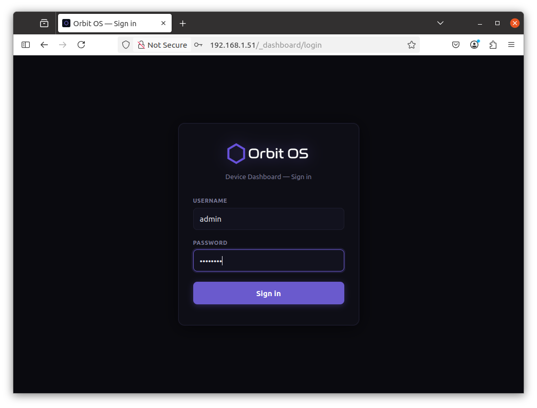Launcher — Device Login screen