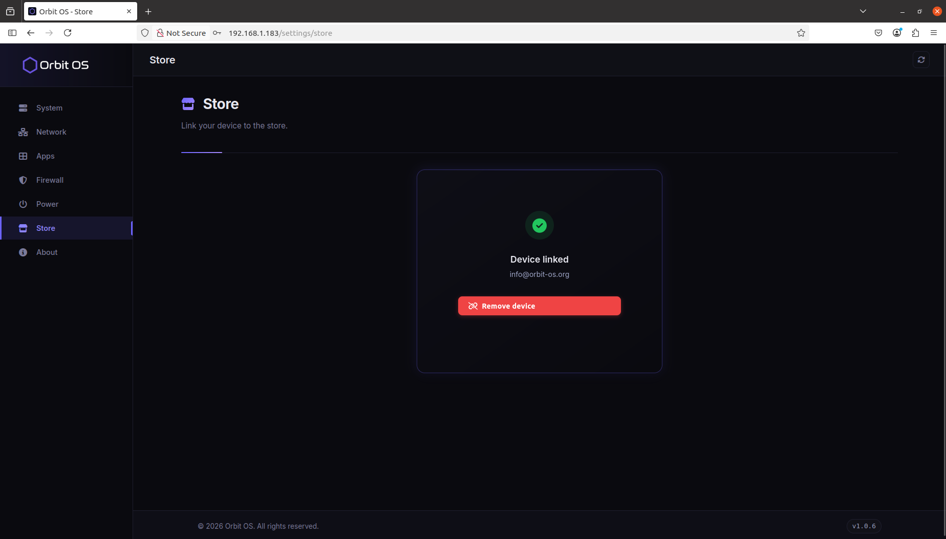 Settings — Account Linked